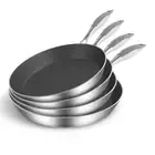 4X Stainless Steel Fry Pan Frying Pan Induction FryPan Non Stick Skillet