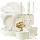 Carote 17-Piece Nonstick Granite Cookware Set, Removable Handle, Pots & Pans