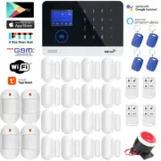 E04 TUYA WIFI APP Wireless Smart Home/Office Security Alarm Burglar System+RFID