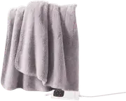 Sunbeam Throw Rug Sherpa Fleece Grey