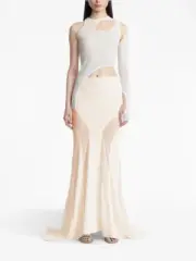 DION LEE LIGHT CREPE GRADIENT SKIRT SIZE:12 LARGE RRP:$890.00