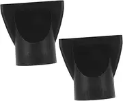 NIYANGLE 2Pcs Hair Dryer Nozzle Attachments for Curly Hair Styling Compatible with Blow Dryers Salon Hairdressing Tools Black Diffuser Nozzles