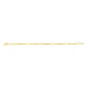 9ct Yellow Gold Paperclip 19cm Bracelet