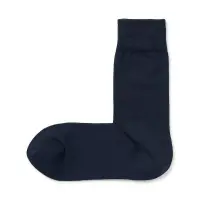 在飛比找博客來優惠-【MUJI 無印良品】男棉混商務直角襪25-27cm 暗藍