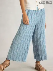 White Stuff Blue Lisette Crinkle Culottes (H27449) | $113