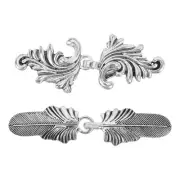 2pcs Vintage Sweater Clips Cape Cloak Clasp Cardigan Clips for Women, Silver