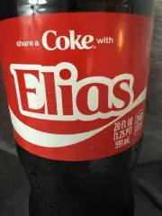 Share a Coke with Elias 2025 Personalized Gift Coca~Cola Bottle 20oz