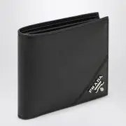 [Prada] Black horizontal wallet with logo One size Black