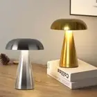 Portable Mushroom Table Lamp Rechargeable Touch Control Lamp Bedside