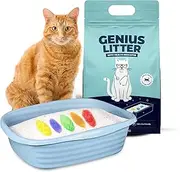 Alpha Paw - Genius Cat Litter with 5-Color Health Indicator, Non Clumping Lightweight Silica Gel Crystals (6 lbs)