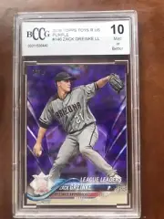 TOPPS 2018 SERIES 1 PURPLE PARALLEL #146 ZACK GREINKE