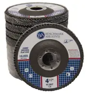 200 Pack 4.5” x 7/8" Jumbo 40 Grit Zirconia Flap Disc Grinding Wheels T29