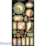 Graphic 45 Enchanted Forest Chipboard Journaling New! Fairies, Keys, deco