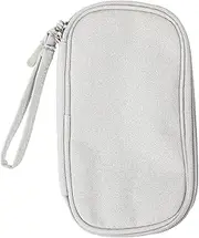 1Pc Electronics Organizer Bag Portable Multi Functional Travel Case for Cables Accessories Compact Tech Storage Pouch for Home Office Travel Lightweight Grey Design