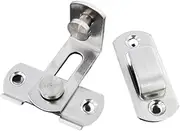 Stainless Steel 90 Degree Door Buckle Lock, Right Angle Sliding Door Bolt, Heavy Duty Safety Latch for Home, Cabinet, and Pet Doors - Anti-Rust and Durable