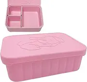 WJnflQN Toddler Lunch Box for Daycare - 3 Compartment Boys Lunch Box Silicone Lunch Container,Leak-Proof Lunch Container, Lunch Box for Kids, Family, Friends