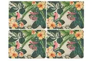 Maxwell & Williams: The Blck Pen Frangipani Cork Back Placemat - Set of 4 (34x26.5cm)