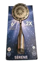 Waxman Serene Hand Held Shower Head 6 Spray Settings 60" Hose Brushed Nickel
