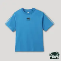 在飛比找Yahoo奇摩購物中心優惠-Roots男女共款-宇宙探索系列 反光肩線有機棉短袖T恤-藍