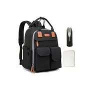 Multifunction Diaper Bag Backpack-Black
