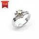 二手品 Tiffany&Co. 優雅小花鑲18K黃金+925純銀戒指
