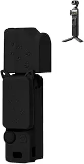 Case for DJI Osmo Pocket 3 Creator Combo, WUNIAK Soft Silicone Anti-Fall and Shockproof Protective case & Anti-Scratch, Lightweight Design for Vloggers & Content Creators，Black