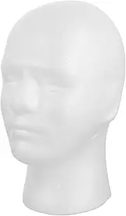 Totority Male Mannequin Head - Foam Model for Men's Hats and Hair Display