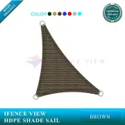 Ifenceview Brown Right Triangle 12'x12'x17' Sun Shade Sail Awning Pool Outdoor