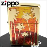 在飛比找PChome24h購物優惠-【ZIPPO】美系~Palm Tree Sunset-日落棕