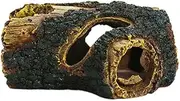 PENGYETHTY Aquarium Decor Resin Tree Cave - Fish Tank Decorations for Hiding, Realistic Wood Texture, 5.3 x 3.5 x 2.2 Inches, Safe for Fish, Shrimp & Turtles