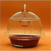 Birdcage Bird Cage, Parrot Metal Bird Cage Large Stainless Steel Electroplating Starling Peony Iron Parrot Cage Parrot Bird Cage (C)
