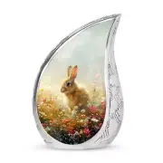 Springtime Bunny Urn For Ashes For Women - Teardrop Urns For Human Ashes