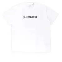 在飛比找momo購物網優惠-【BURBERRY 巴寶莉】徽標印花棉質Oversized 