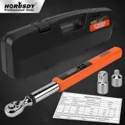 HORUSDY 3Pc Digital Torque Wrench Adjustable 3/8" Drive 4.4-44ft.lb / 3-60n.m