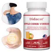Apple Cider Vinegar Capsules 680MG Premium Raw Unfiltered Apple Cider Vinegar