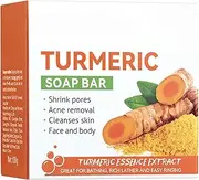IEFIEL Natural Orange Turmeric Soap Bar Gentle Face Body Cleanser Exfoliates Skin Reduces Oil Brightens Complexion Unclogs Pores for Men & Women Orange One Size