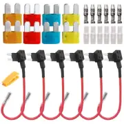 6pcs Micro2 Mini Circuit Fuse Tap Kit Automotive Flat Type Blade Fuse Holder