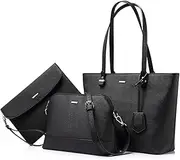 [LOVEVOOK] Women's Faux Leather Medium Tote Bag | Ladies Purse Handbag