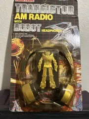 Vintage Radio Shack Transistor AM Radio With Robot Headphones