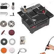 Mini Multi-functional Table Saw, Multi-functional Portable Adjustable Cutting Sanding Engraving Drilling All-in-One Machine, Adjustable Mitre Tablesaw Polisher Tool (#H)