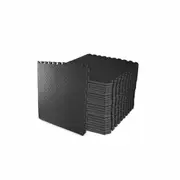 EVA Foam Mat Gym Floor Play Mats Interlocking Tiles 60X60cm Black
