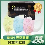 【BNN 3D立體兒童醫用口罩】醫療口罩 醫用 立體口罩 幼幼 兒童 台灣製造 3D 鼻恩恩 耳掛 寬耳帶 天空寶寶