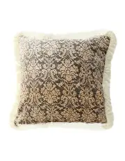 [SOGA] Dark Floral Tassel Sofa Cushion in Multi