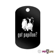 Got Papillon Engraved Keychain GI Tag dog Many Colors
