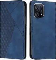 Compatible with Oppo Find X5 Pro 5G Magnetic Closure Wallet case Cover,Compatible with Oppo Find X5 Pro 5G Flip Kickstand Case Blue