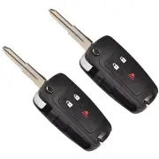 2-Pack HQRP Foldable Key Fob Remote Control Protective Case W/ 3 Buttons for