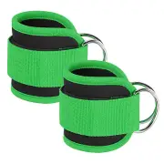 2Pcs Ankle Strap for Cable Machine, Gym Cable Kickback Ankle Wrap, Green