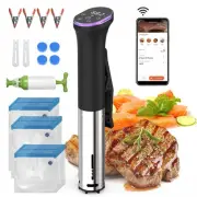 Hobsir Sous Vide Cooker Kit, 1100W Sous Vide Machine with 30 Seal Bags, Vacuu...