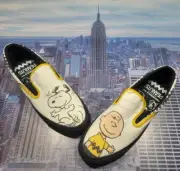 Converse By You Peanuts x Deckstar Slip On Snoopy Charlie Brown Sz 10.5 A03769c