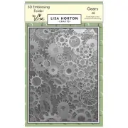Lisa Horton Crafts Embossing Folder-Gears (Pack of 1)